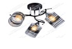 AU1608/3 BK+CR Светильник потолочный E27 3*60W Черный+Хром