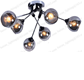 AU1731/6 BK+CR Люстра, черный+хром, Е27 6х60W