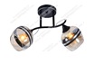 AU1603/2 BK+CR Светильник потолочный E27 2*60W Черный+Хром