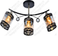 AU1708/3 BK+AB, Люстра, черный + бронза, Е27 3х60W