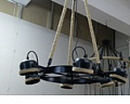 Люстра потолочная AU4455/8, серия LOFT, E14*8*40W кофе/патина