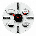 3433-001 (10) Часы настенные прозрачные, открытая стрелка "Coffee time"