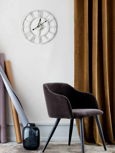 White Metal Clock 40x40 Арт.79805