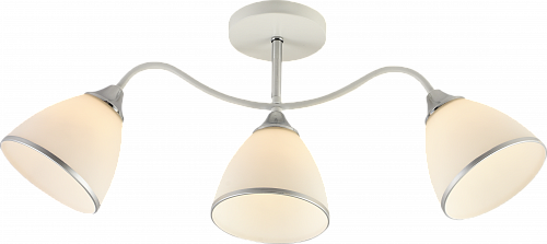 AU11610/3 WH+CR Люстра, 620*135*260, белый+хром, Е27 3х60W