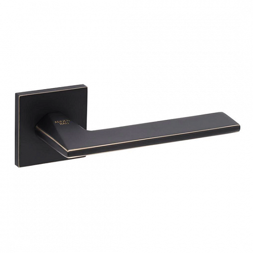 Ручка дверная ADDEN BAU. BINARY Q572 BLACK / GOLD RIM