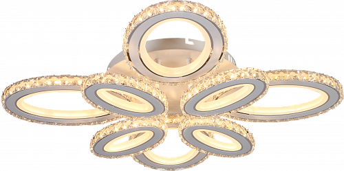 AU61213/4+4  WH+CR Светильник LED Белый+ Хром 316W 3000-6000K DIMMER ПДУ Ø700*120