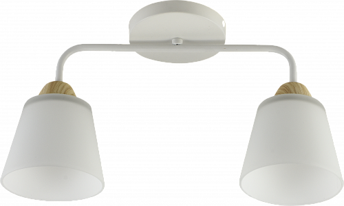 AU11623/2 WH+WOOD Люстра, 400*120*210, белый+дерево, Е27 2х60W