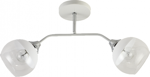 AU11616/2 WH+CR Люстра, 520*130*265, белый+хром, Е27 2х60W