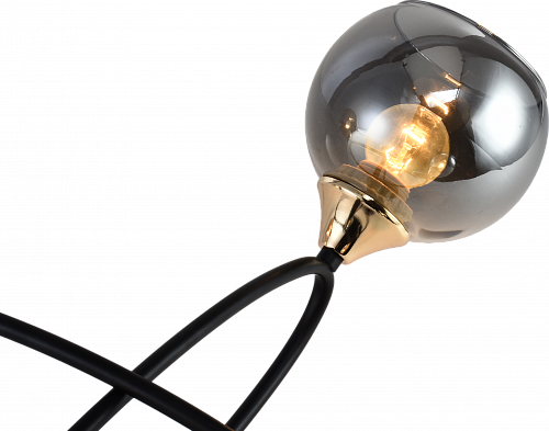 AU11101/4 BK+FGD Светильник потолочный E27 4*60W Черный + Золото