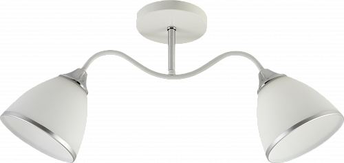AU11610/2 WH+CR Люстра, 540*135*250, белый+хром, Е27 2х60W