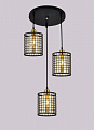 AU41863/3 BK Подвес, 3*E27*60W, Черный 55*20*25