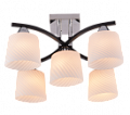 1025.109.05 Cветильник потолочный ALLEN E14 5x60W 220V черный/хром