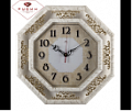 5045-102 (5) Часы настенные восьмиугольные 45х45см,  корпус белый с золотом "Классика" "Рубин"