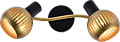 AU21101/2 BK+GOLD Спот Е14 2х11W Черный+Золото