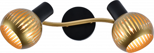 AU21101/2 BK+GOLD Спот Е14 2х11W Черный+Золото