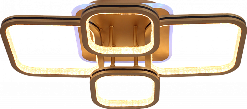 AU61207/4(RGB) GOLD+BK Светильник LED Золото+Черный 112W+8W 3000-6000K DIMMER ПДУ 595*430*130