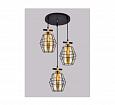 AU41327/3 bk+gd Подвес  E27*3*60W  чёрный/золото