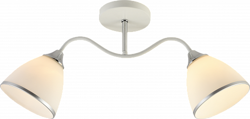 AU11610/2 WH+CR Люстра, 540*135*250, белый+хром, Е27 2х60W