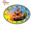 2434 R796 (5) Часы настенные ОВАЛЬНЫЕ "21 Bek"