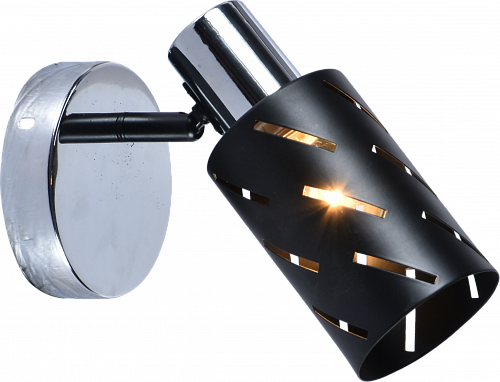 AU21104/1 BK+CR Спот Е14 1х60W Черный+Хром