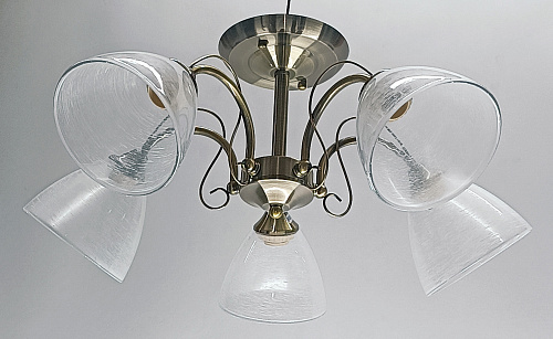 AU1910/5 AB Люстра, бронза, Е27 5х60W
