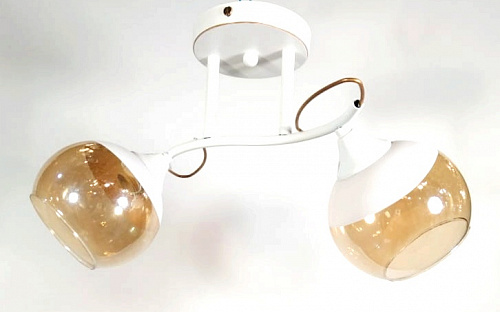 AU1717/2 WH+GOLD Люстра, белый + золото, Е27 2х60W
