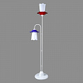 1044ML/2 Белый+MIX (2) Светильник напольный (220V 15W E27)