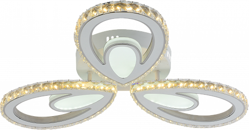 AU61212/3  WH+CR Светильник LED Белый+ Хром 102W 3000-6000K DIMMER ПДУ Ø555*90