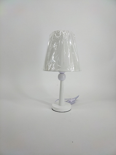 AU91909/1 WHITE+WOOD, Лампа настольная, Е27*1*60W, белое+дерево