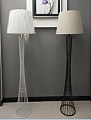 AU4202 WH Светильник напольный,  БЕЛЫЙ металл/текстиль E27*1*60W 