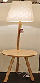 AU51901/1t WOOD Торшер напольный со столиком, светлое дерево Е27*1*60W