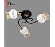 7080/3CH+BK (4) Светильник бытовой потолочный (220V 15W E27)