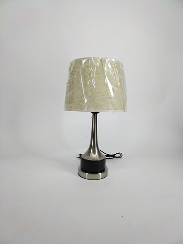 AU91906/1 SC+BLACK, Лампа настольная, Е27*1*60W, матовый хром+черный