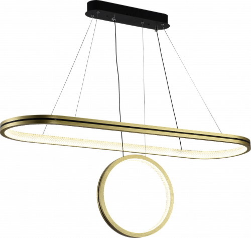 AU61231/2 GOLD+BK Подвес Овал LED Золото+Черный 120W 3000-6000K DIMMER ПДУ