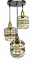 AU41809/3 BK Подвес, 3*E27*60W, Черный 50*19*26