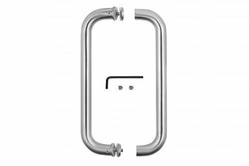 Дверная ручка-скоба PH-2201/25/300/INOX/M8*140