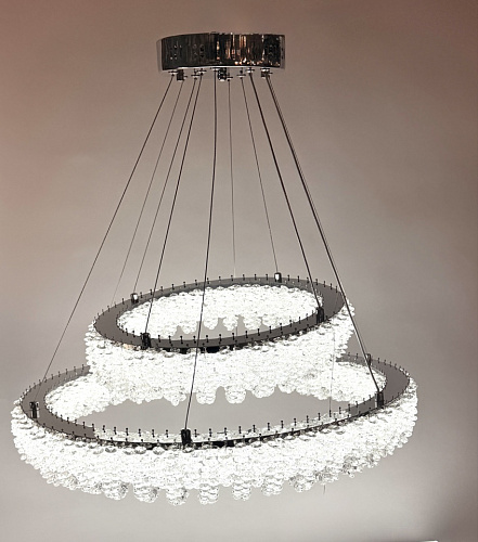AU32329/600*400 CR Подвес Хрусталь, LED 91W*2 хром