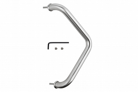 Дверная ручка-скоба PH-2203/25/300/INOX/M8*140