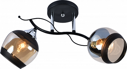 AU1920/2 BK+CR Люстра, черный+хром, Е27 3х60W