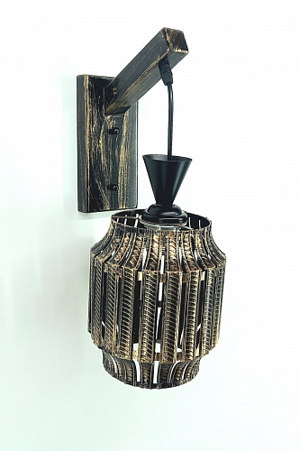 AU41910/1b BK+FGD БРА, 1*E27*60W, Черный+ Золото патина