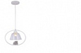 Подвес SELINA 1188/1P E27*1*40W белый/серебро/прозрачный