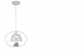 Подвес SELINA 1188/1P E27*1*40W белый/серебро/прозрачный