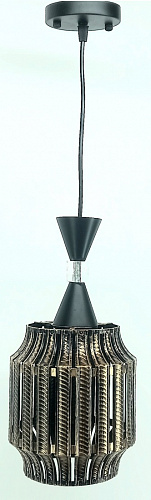 AU41910/1 BK+FGD Подвес, 1*E27*60W, Черный+ Золото патина  
