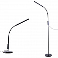 ULM-T619 10W/3000-6500K/DIM BLACK Торшер напольный светодиодный, 10W, с регулировкой наклона. Сенсор