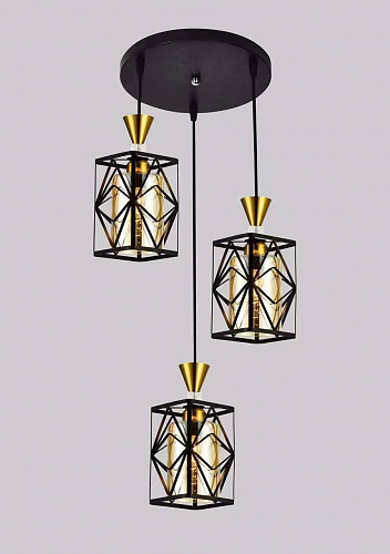 AU41826/3 BK Подвес, 3*E27*60W, Черный 48*17*26