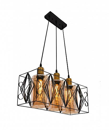 AU41841/3 BK Подвес, 3*E27*60W, Черный 50*20*24