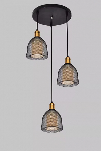 AU41808/3 BK Подвес, 3*E27*60W, Черный 55*18*25