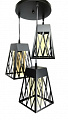 AU41807/3 BK Подвес, 3*E27*60W, Черный 48*18*27