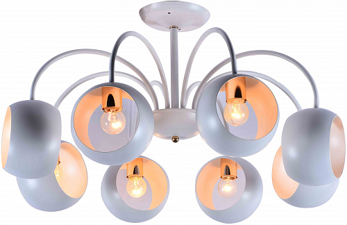 AU11415/8 WH+FGD Люстра, белый+золото, Е27 8х60W
