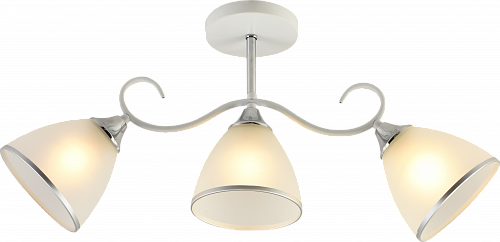 AU11619/3 WH+CR Люстра, 610*135*285, белый+хром,  Е27 3х60W